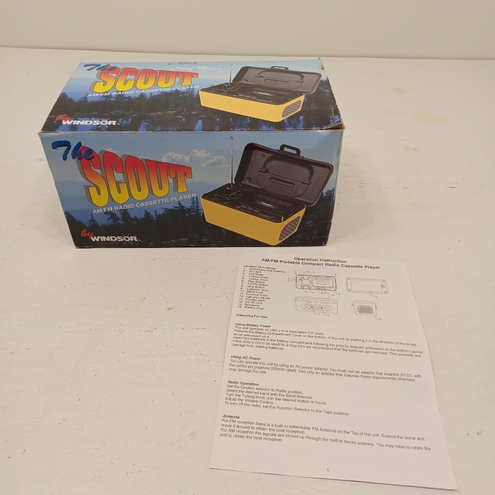 New Scout Am/FM Radio Cassette player